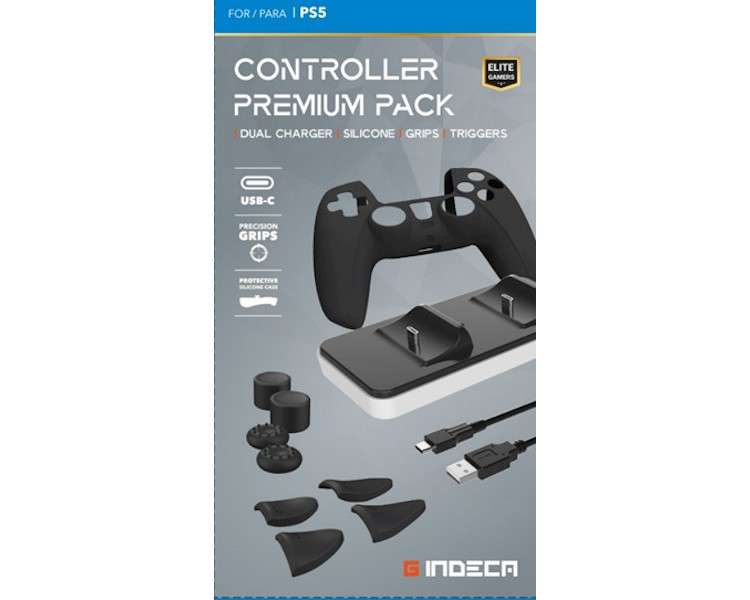 INDECA CONTROLLER PREMIUM PACK (DUAL CHARGER/SILICONE/GRIPS/TIGGERS)