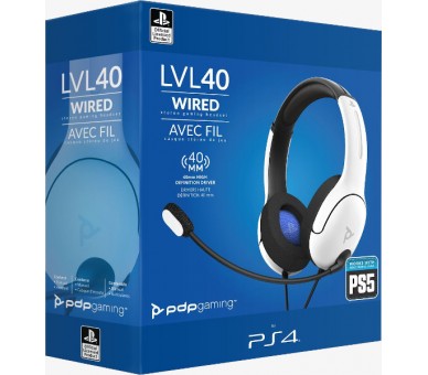 PDP LVL 40 WIRED STEREO GAMING HEADSET WHITE (BLANCO) (PS5/PS4)