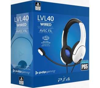 PDP LVL 40 WIRED STEREO GAMING HEADSET WHITE (BLANCO) (PS5/PS4)