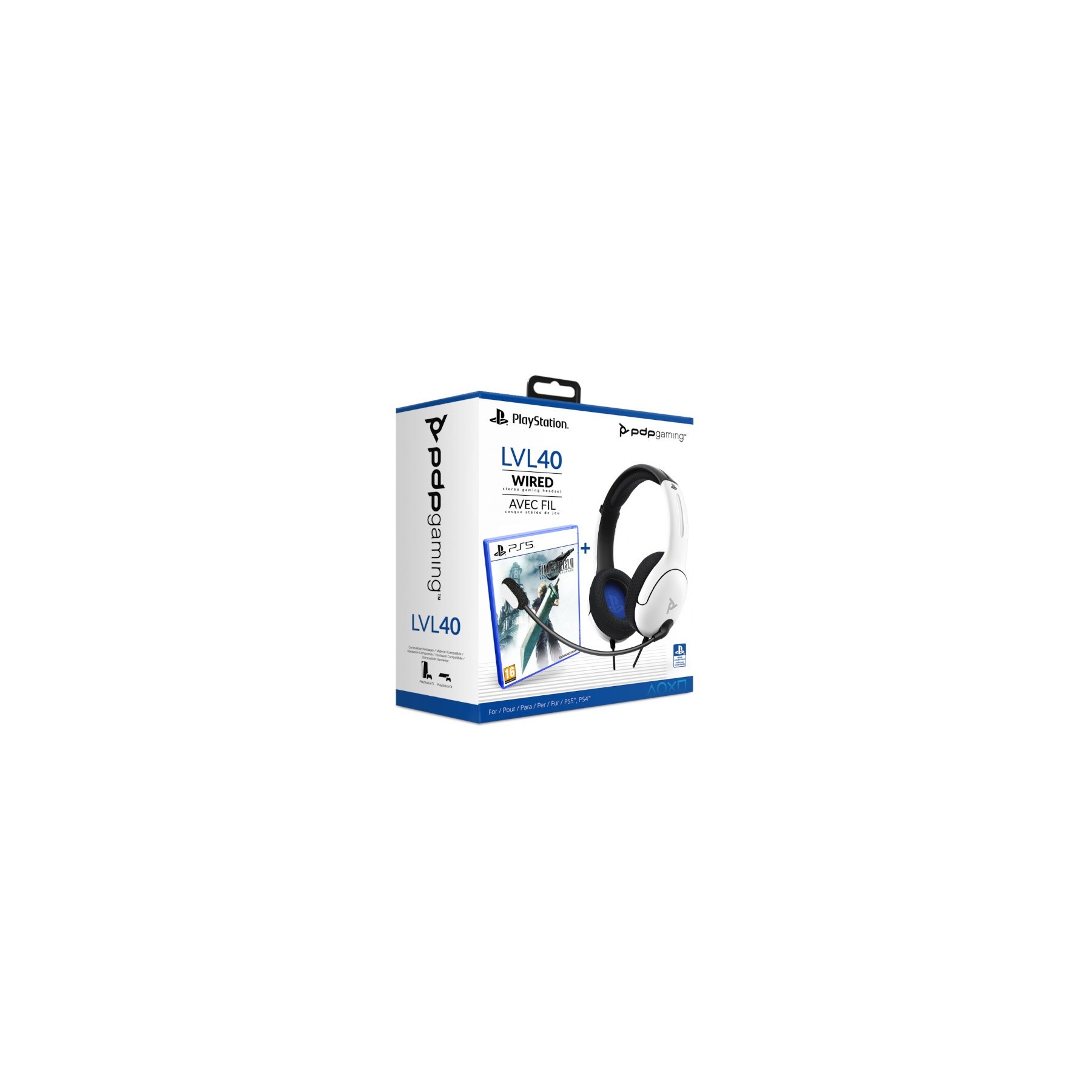 PDP LVL 40 WIRED STEREO GAMING HEADSET WHITE (BLANCO) + FF VII