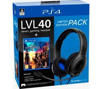PDP LVL 40 WIRED STEREO GAMING HEADSET BLACK (NEGRO) + KINGDOM HEARTS III (PS5/PS4)