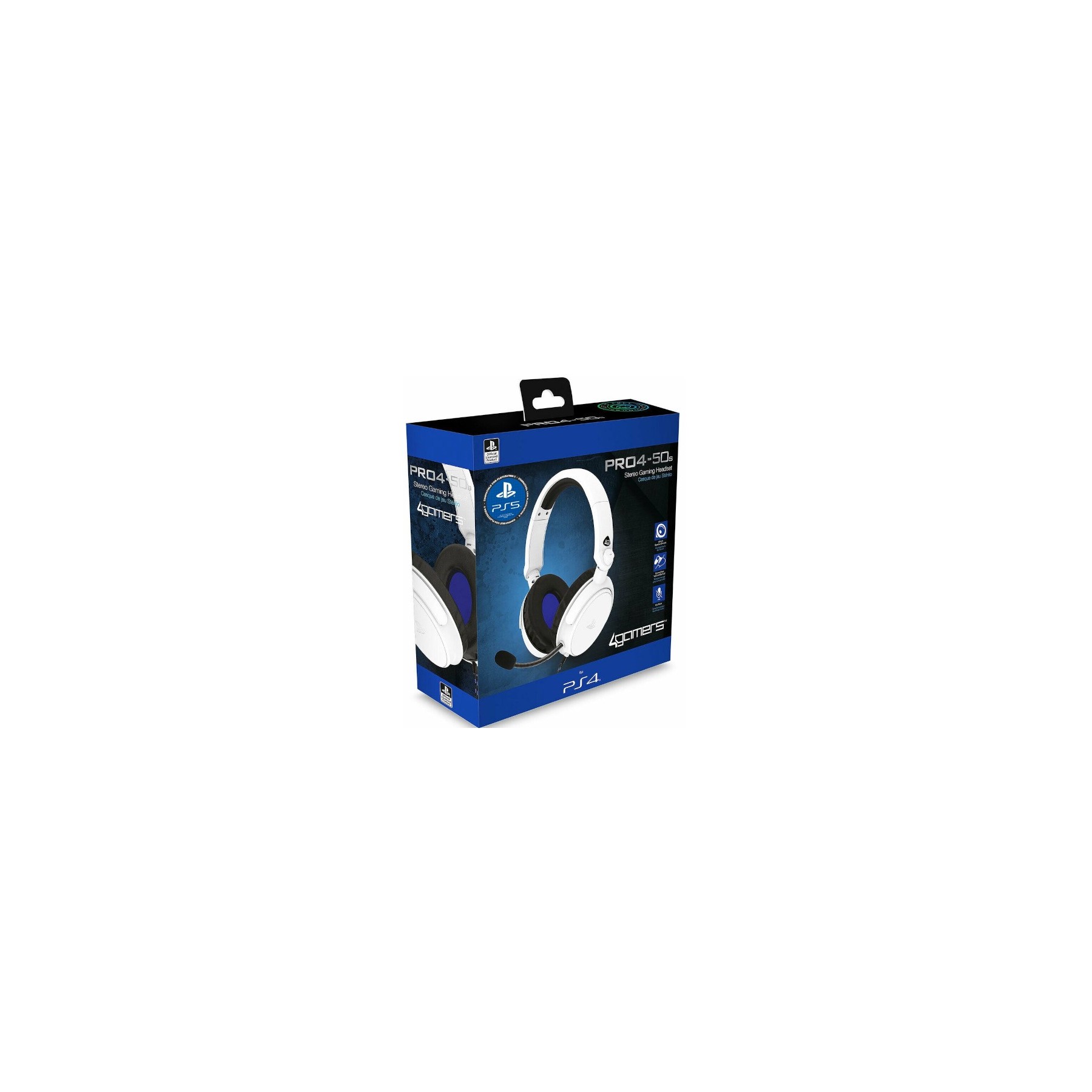 4GAMERS STEREO GAMING HEADSET PRO4-50S WHITE (BLANCO) (PS5/PS4)