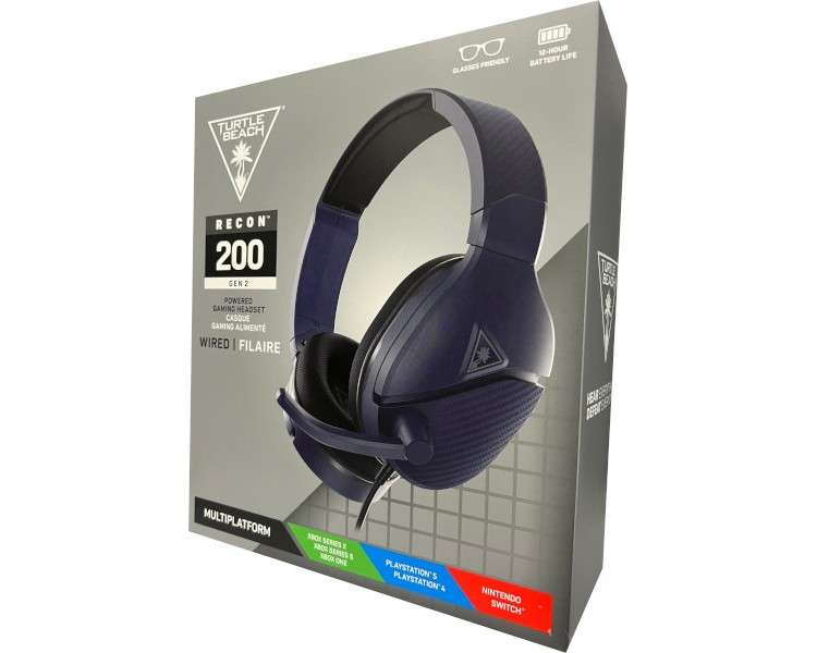 TURTLE BEACH WIRED GAMING HEADSET RECON 200 GEN 2 BLUE (AZUL) (PS4/XBOX SERIES/XBOX ONE/SWITCH)