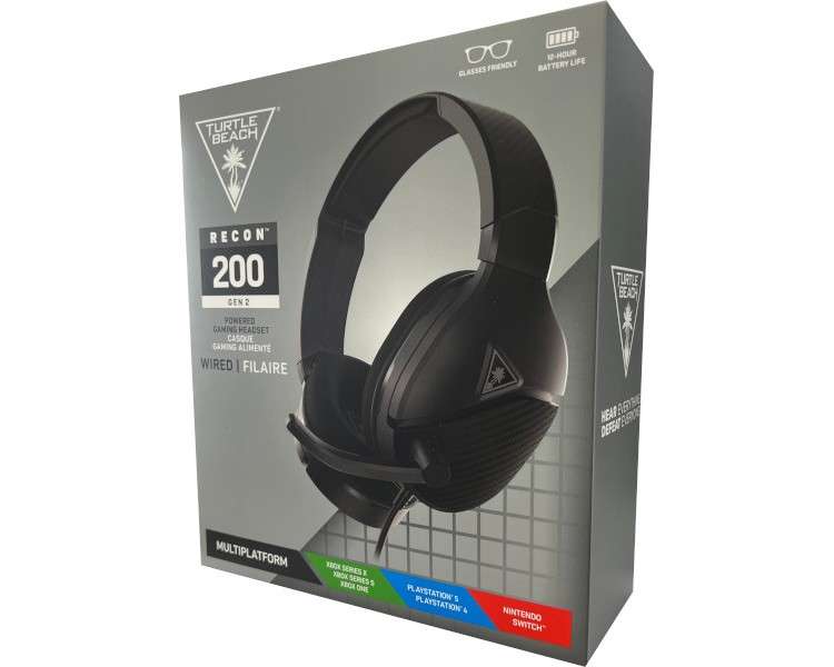 TURTLE BEACH WIRED GAMING HEADSET RECON 200 GEN 2 BLACK (NEGRO) (PS4/XBOX S/XBOX ONE/SWITCH)