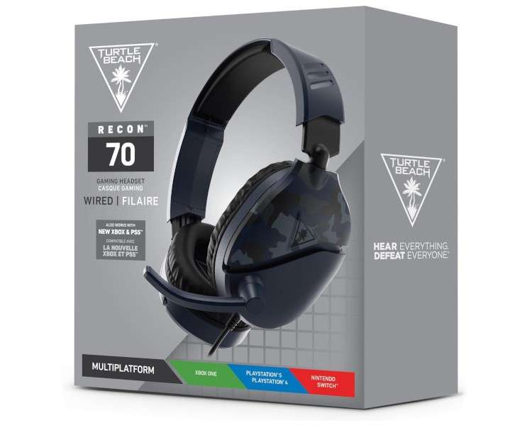 TURTLE BEACH WIRED GAMING HEADSET RECON 70 BLUE CAMO (PS5/PS4/XBONE/SWITCH)