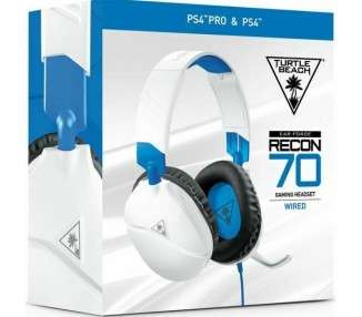 TURTLE BEACH WIRED GAMING HEADSET RECON 70 WHITE (BLANCO) (PS5/PS4)