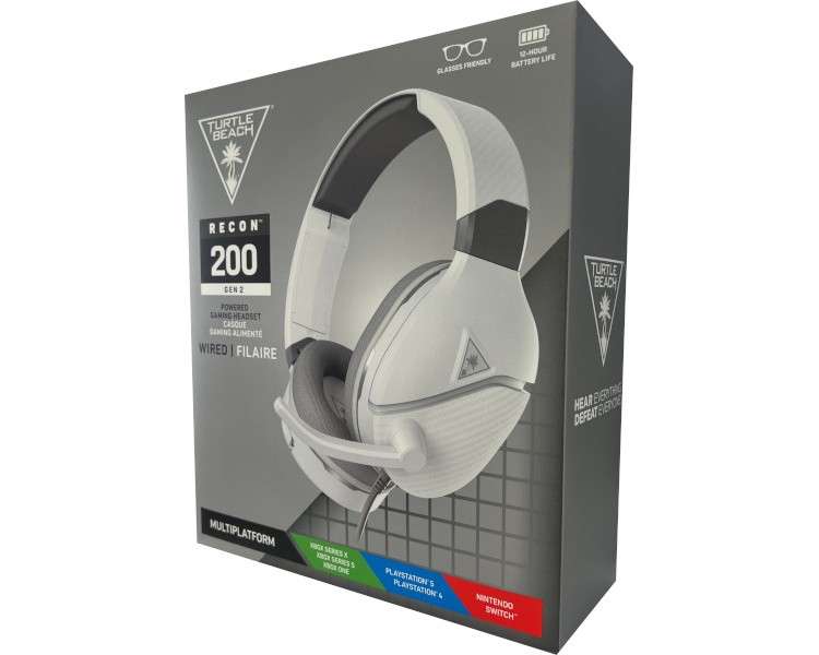 TURTLE BEACH WIRED GAMING HEADSET RECON 200 GEN 2 WHITE (BLANCO) (PS4/XBOX S/XBOX ONE/SWITCH)