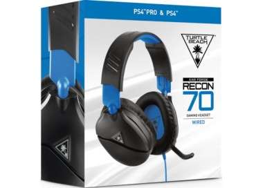 TURTLE BEACH WIRED GAMING HEADSET RECON 70 BLACK (NEGRO) (PS5/PS4)