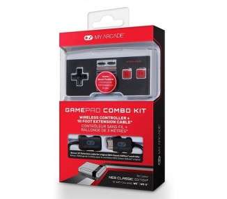 MY ARCADE GAMEPAD COMBO KIT (WIRELESS GAMEPAD + ENTENDER CABLE) (NES/Wii/Wii U)
