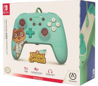 POWER A ENHANCED WIRED CONTROLLER ANIMAL CROSSING TOM NOOK