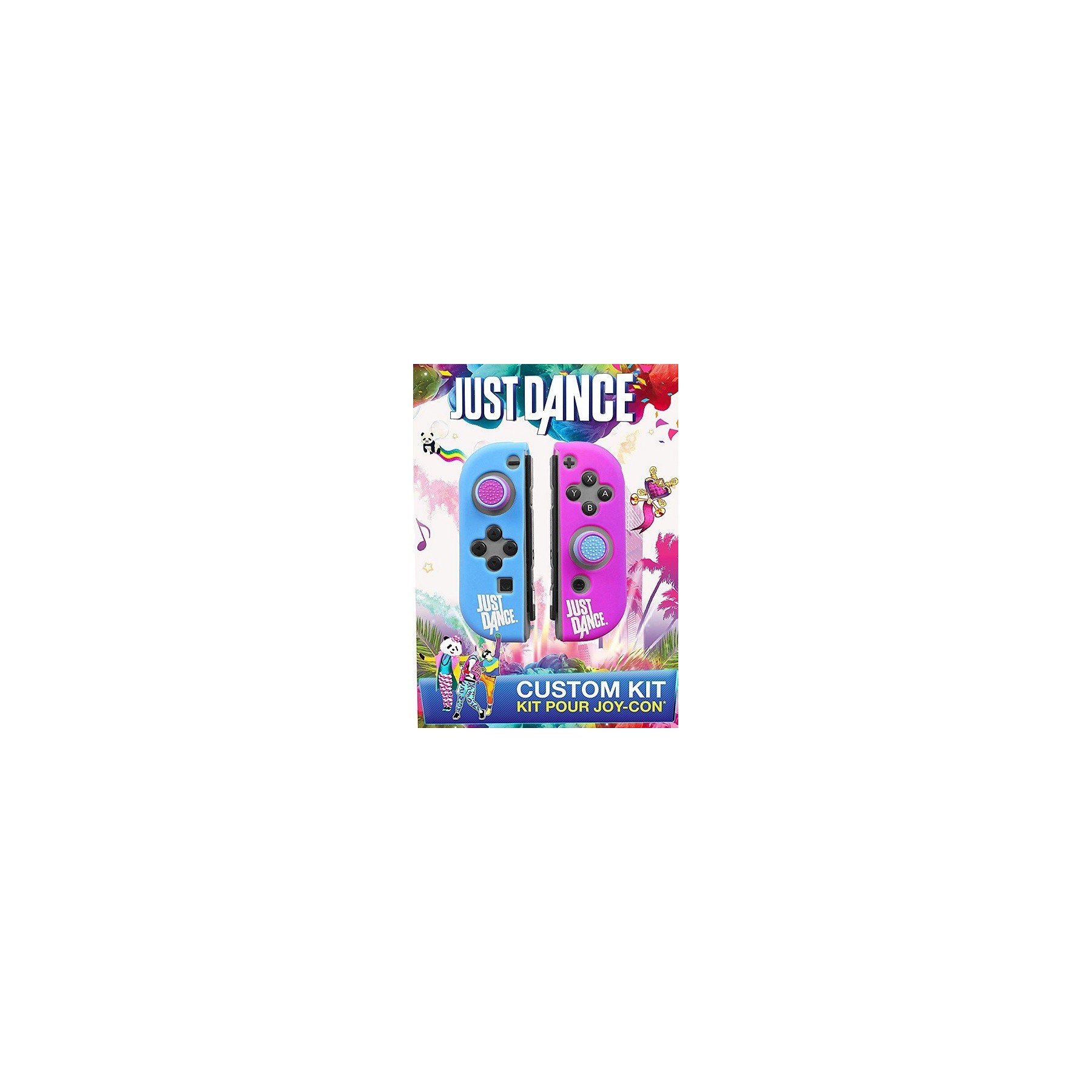 SUBSONIC JUST DANCE CUSTOM KIT POUR JOY-CON (2 FUNDAS SILICONA + 2 GRIPS)