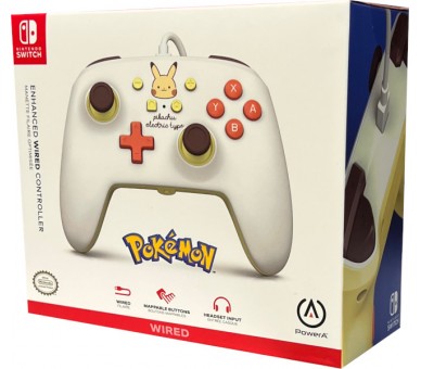POWER A ENHANCED WIRED CONTROLLER POKEMON PIKACHU ELECTRIC TYPE
