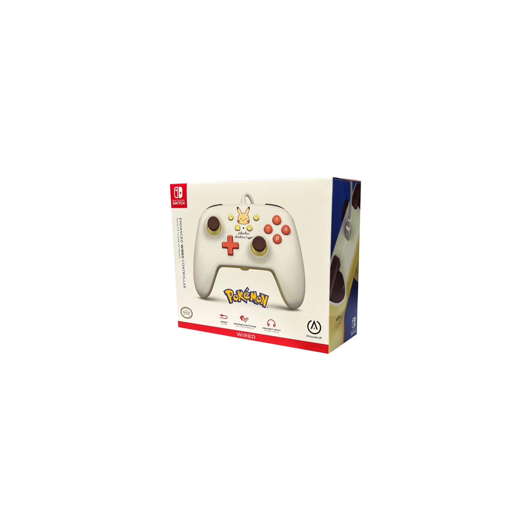 POWER A ENHANCED WIRED CONTROLLER POKEMON PIKACHU ELECTRIC TYPE