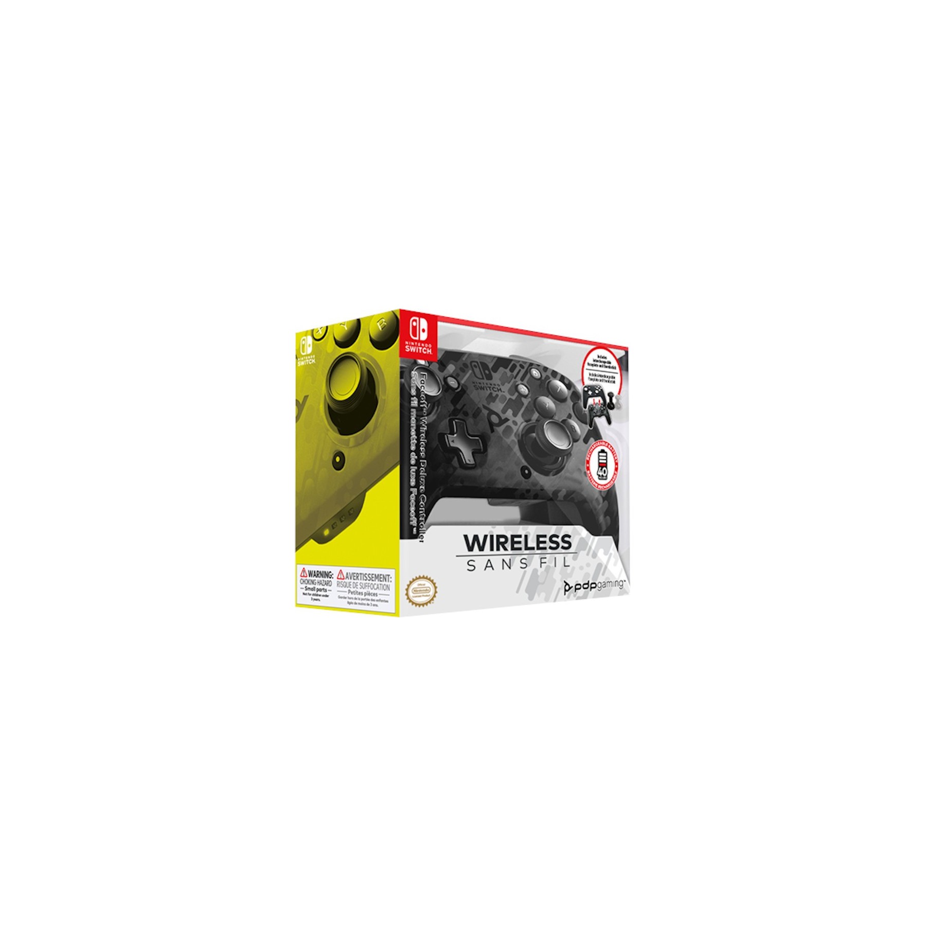 PDP FACEOFF WIRELESS DELUXE CONTROLLER BLACK CAMO (SWITCH/LITE)