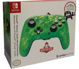 PDP FACEOFF DELUXE + AUDIO WIRED CONTROLLER VERDE CAMO