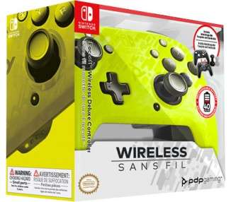 PDP FACEOFF WIRELESS DELUXE CONTROLLER YELLOW CAMO (SWITCH/LITE)
