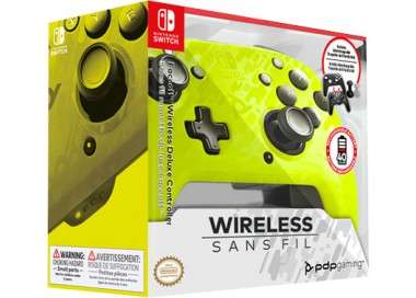 PDP FACEOFF WIRELESS DELUXE CONTROLLER YELLOW CAMO (SWITCH/LITE)
