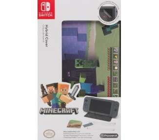 POWER A HYBRID COVER MINECRAFT (INCLUYE SCREEN PROTECTOR)
