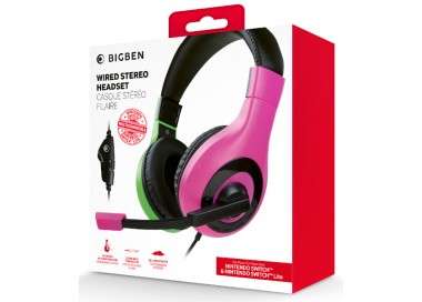 BIGBEN WIRED STEREO HEADSET PINK/GREEN (ROSA/VERDE) (LITE)