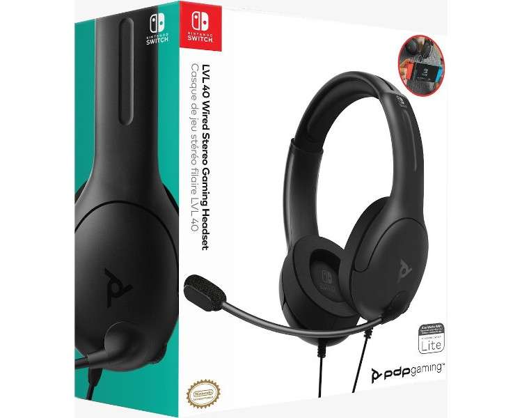 PDP LVL 40 WIRED STEREO GAMING HEADSET BLACK (NEGRO)