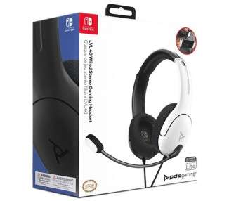 PDP LVL 40 WIRED STEREO GAMING HEADSET BLACK / WHITE (NEGRO/BLANCO) (OLED/LITE)