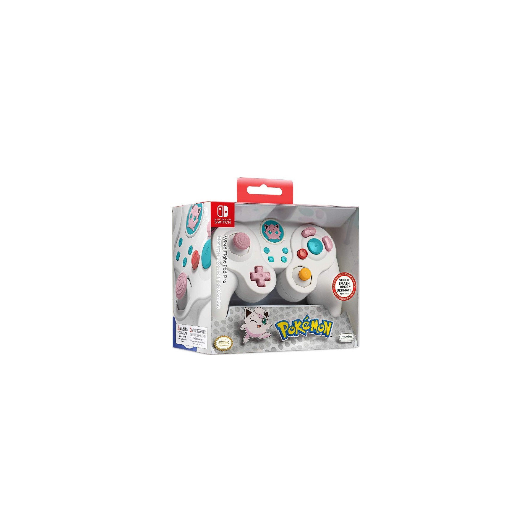 PDP WIRED FIGT PAD PRO BLANCO EDICION JIGGLYPUFF