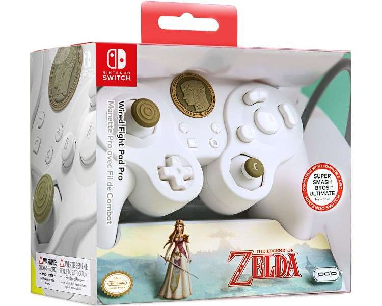 PDP WIRED FIGHT PAD PRO THE LEGEND OF ZELDA (LINK) BLANCO
