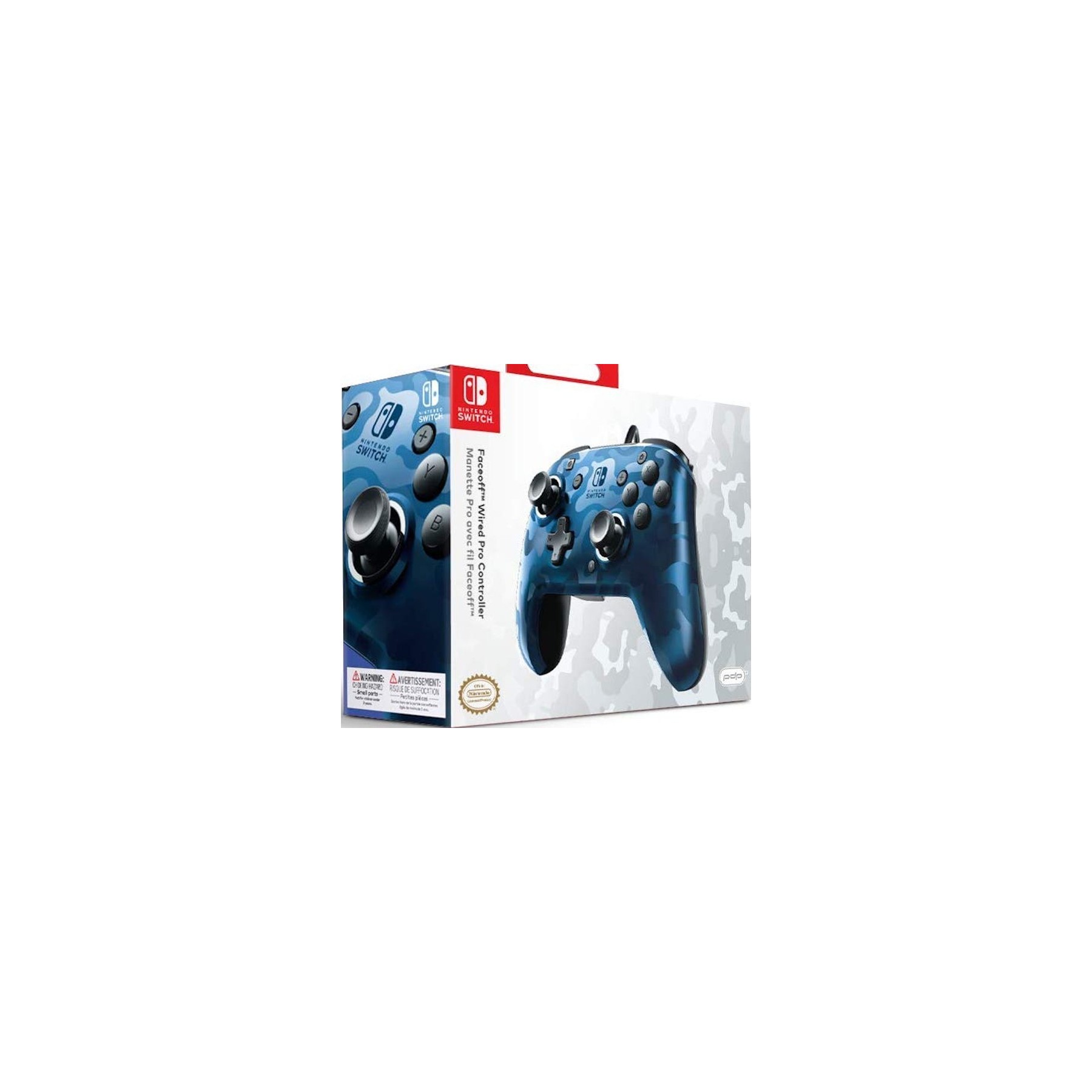 PDP FACEOFF DELUXE + AUDIO WIRED CONTROLLER CAMO AZUL