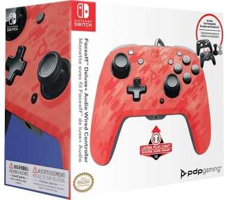 PDP FACEOFF DELUXE + AUDIO WIRED CONTROLLER RED (ROJO)