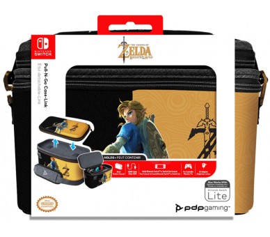 PDP PULL-N-GO CASE ZELDA BREATH OF THE WILD (NEGRO/ORO) (LITE)
