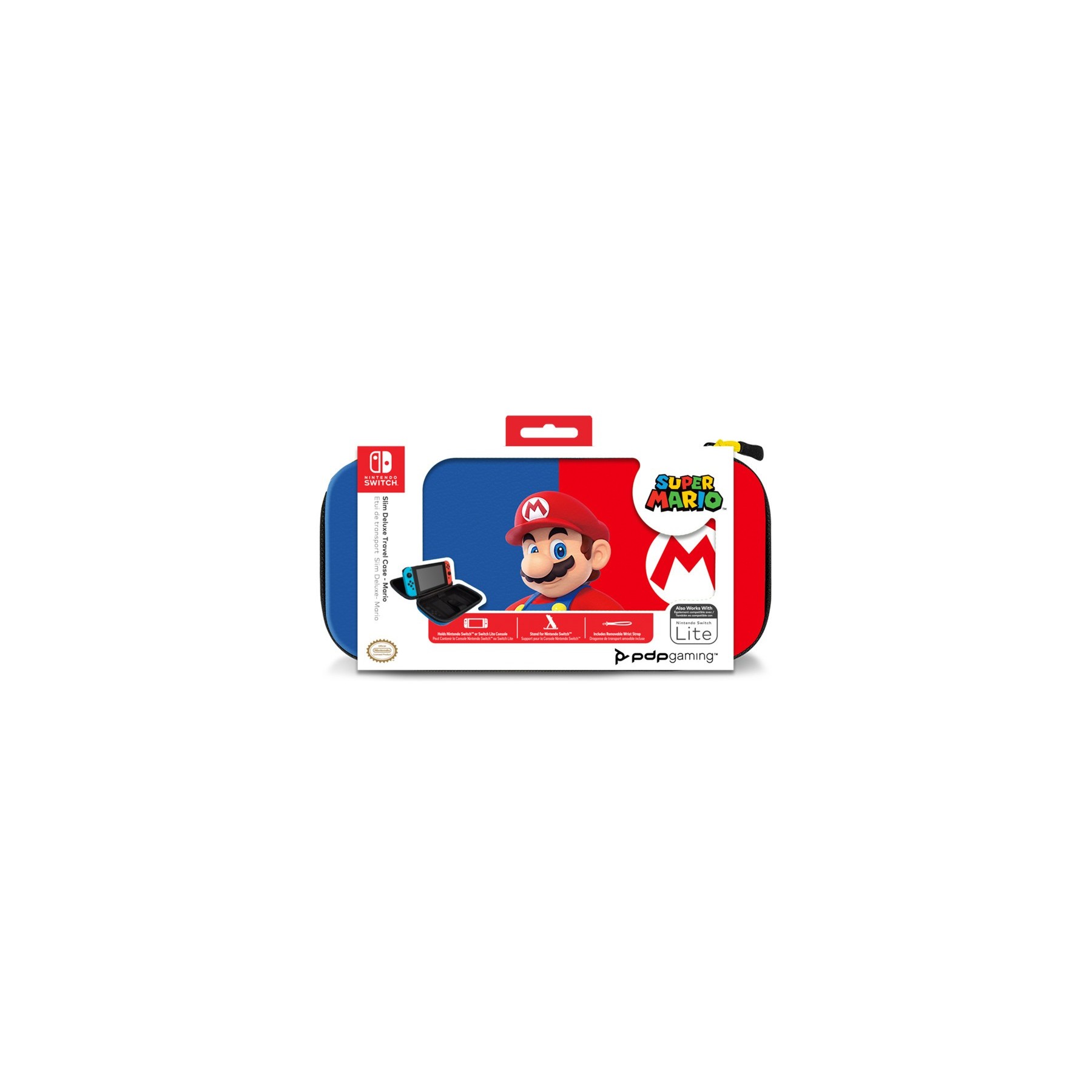 PDP SLIM DELUXE TRAVEL CASE SUPER MARIO (AZUL/ROJO) (LITE)