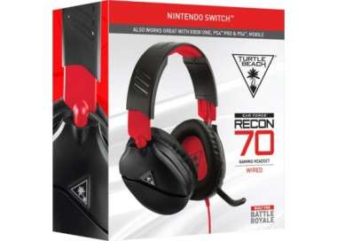 TURTLE BEACH WIRED GAMING HEADSET RECON 70N BLACK (NEGRO) (PS4/XBONE/SWITCH/MOVIL)