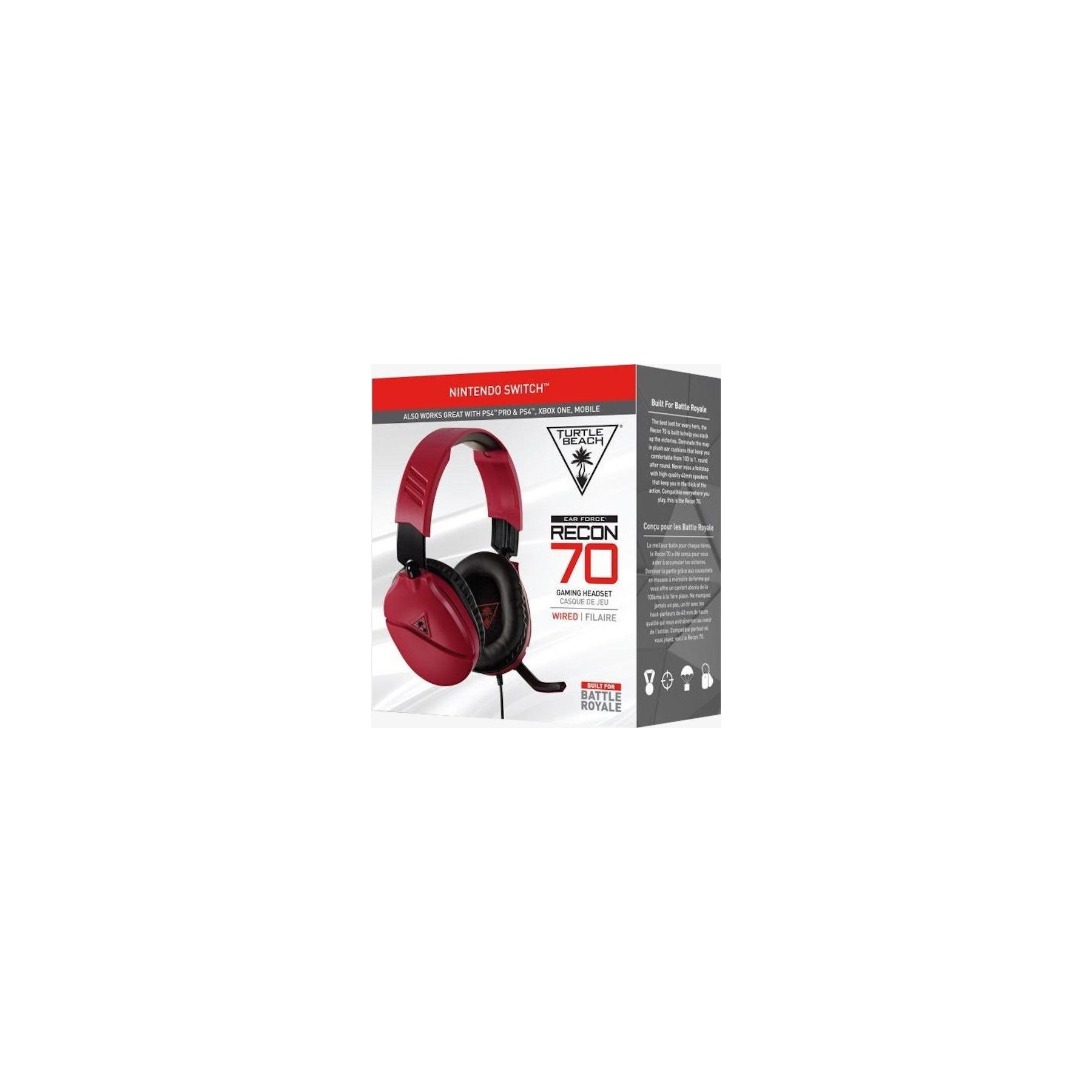 TURTLE BEACH WIRED GAMING HEADSET RECON 70 RED (ROJO) (PS4/XBONE/SWITCH/MOVIL)
