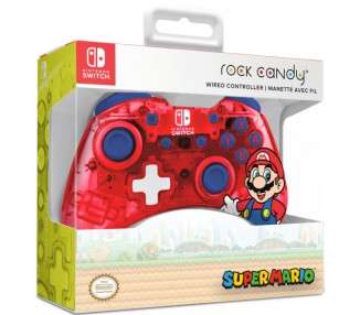 PDP ROCK CANDY WIRED CONTROLLER SUPER MARIO RED (ROJO/MARIO)