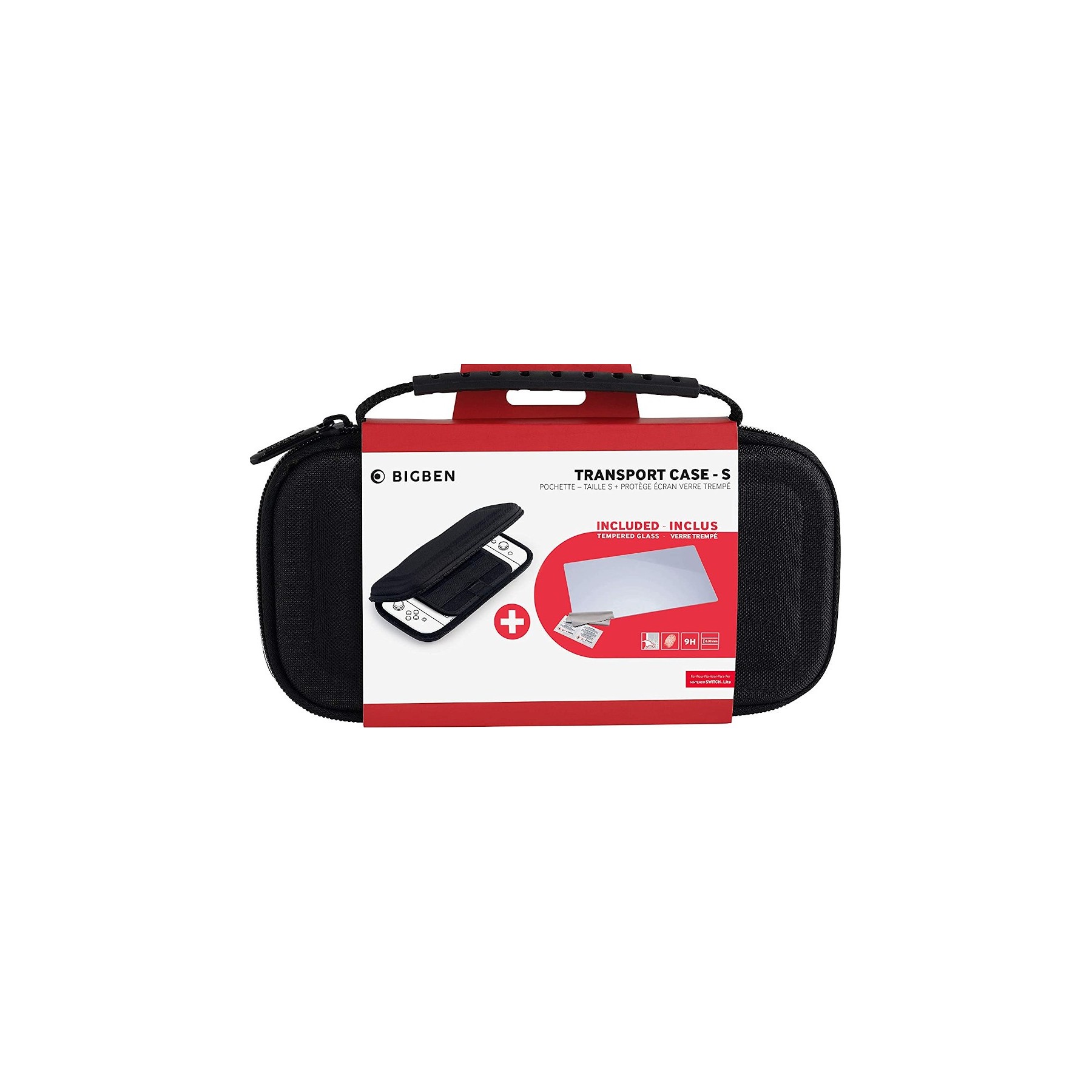 BIGBEN TRANSPORT CASE-S BLACK (NEGRO) FUNDA + CRISTAL TEMPLADO (LITE)