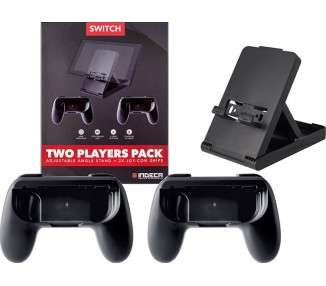 INDECA TWO PLAYER PACK (ADJUSTABLE ANGLE STAND + 2X JOY-CON GRIPS)