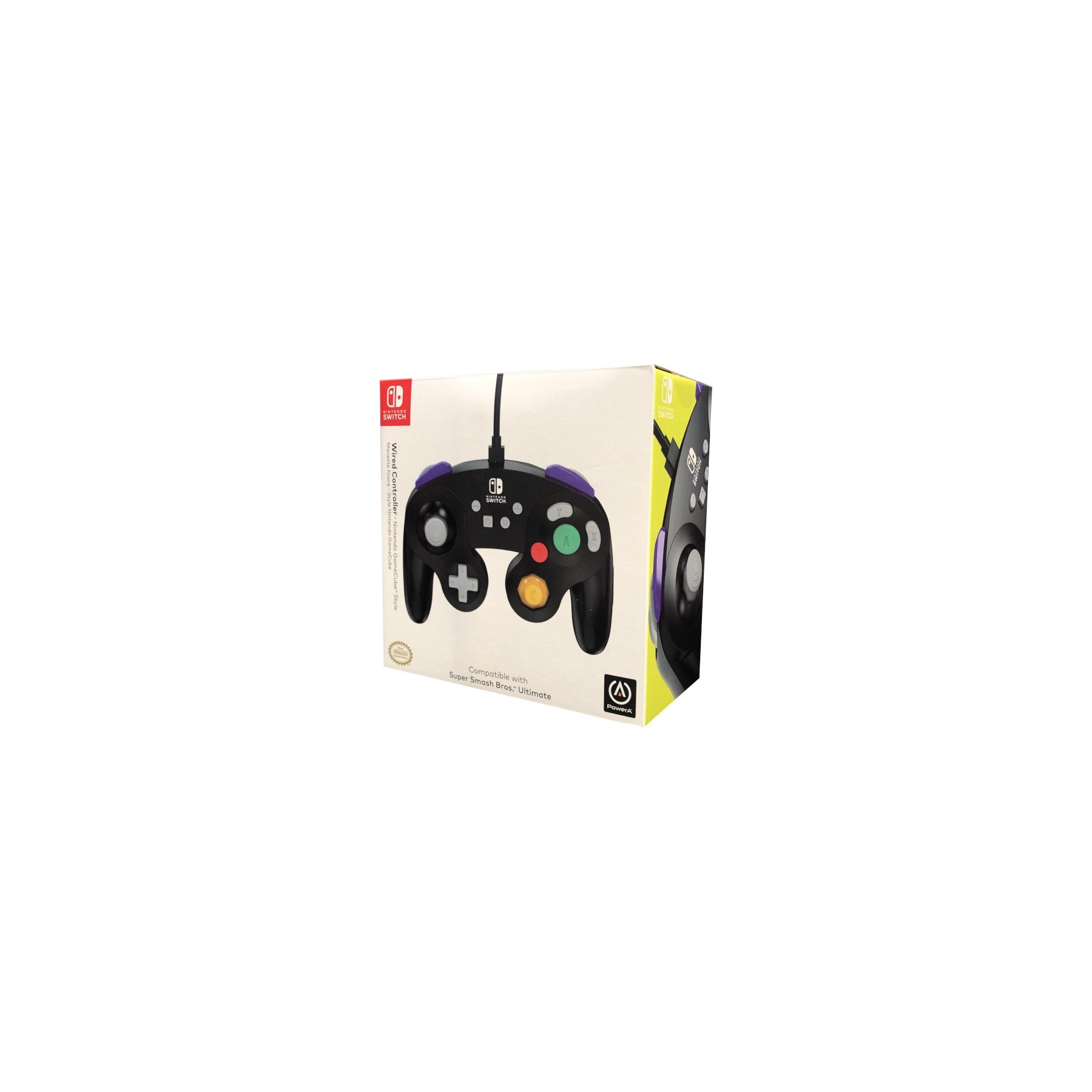 POWER A WIRED CONTROLLER GAMECUBE STYLE BLACK (NEGRO)