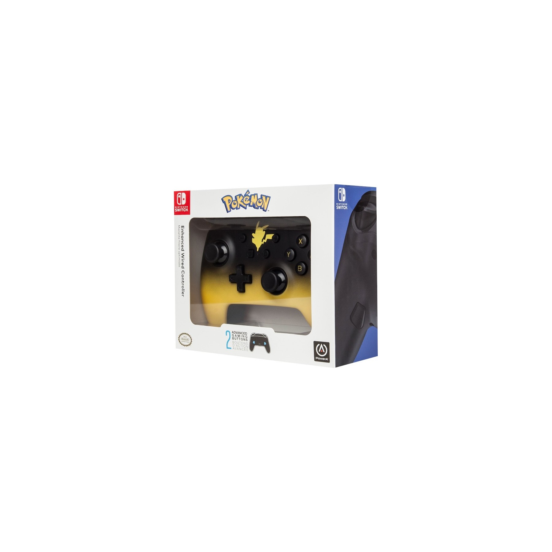 POWER A ENHANCED WIRED CONTROLLER NEGRO/ AMARILLO POKEMON PIKACHU