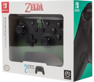 POWER A ENHANCED WIRED CONTROLLER NEGRO/ VERDE THE LEGEND OF ZELDA LINK