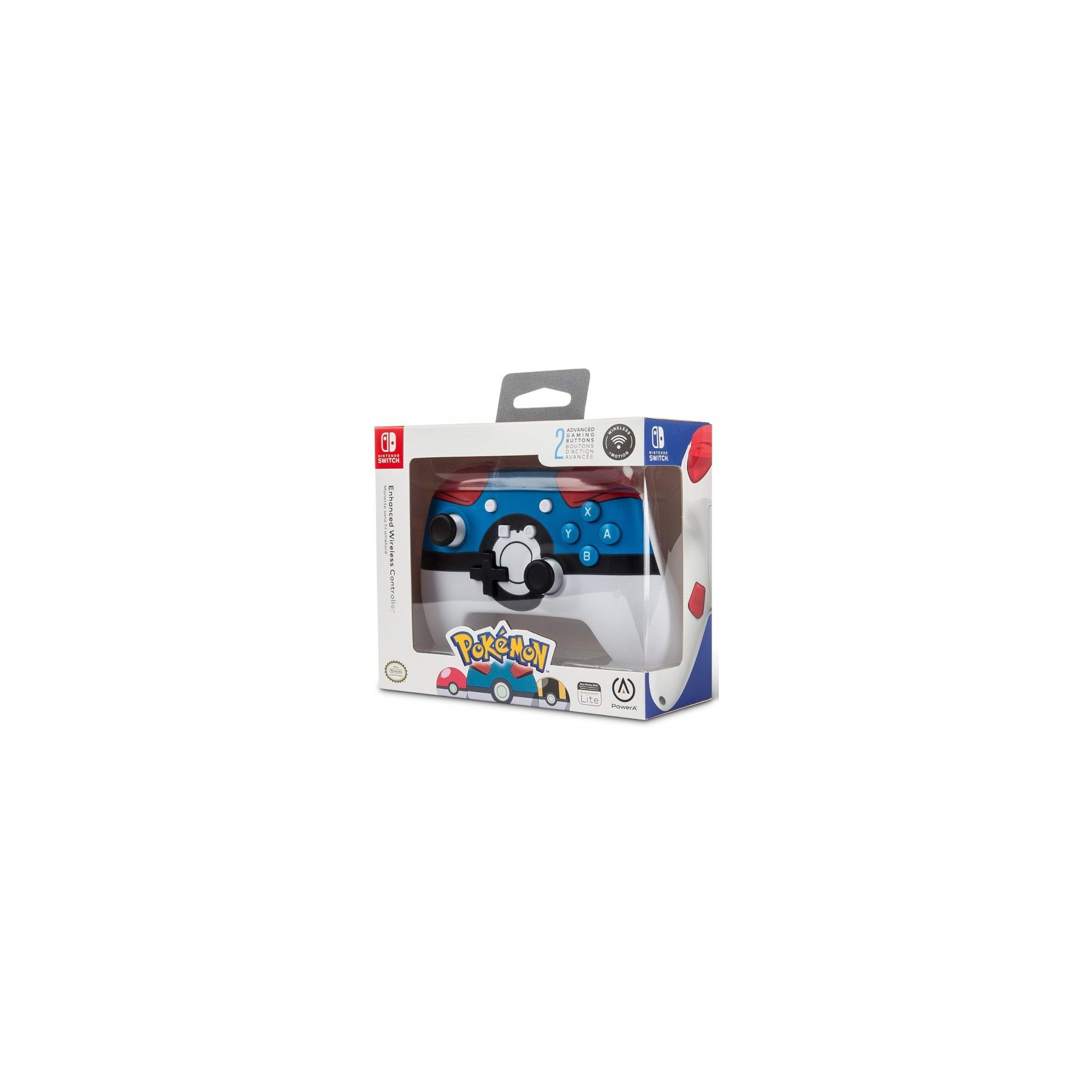 POWER A ENHANCED WIRELESS CONTROLLER POKEMON GREAT BALL BLUE (AZUL)