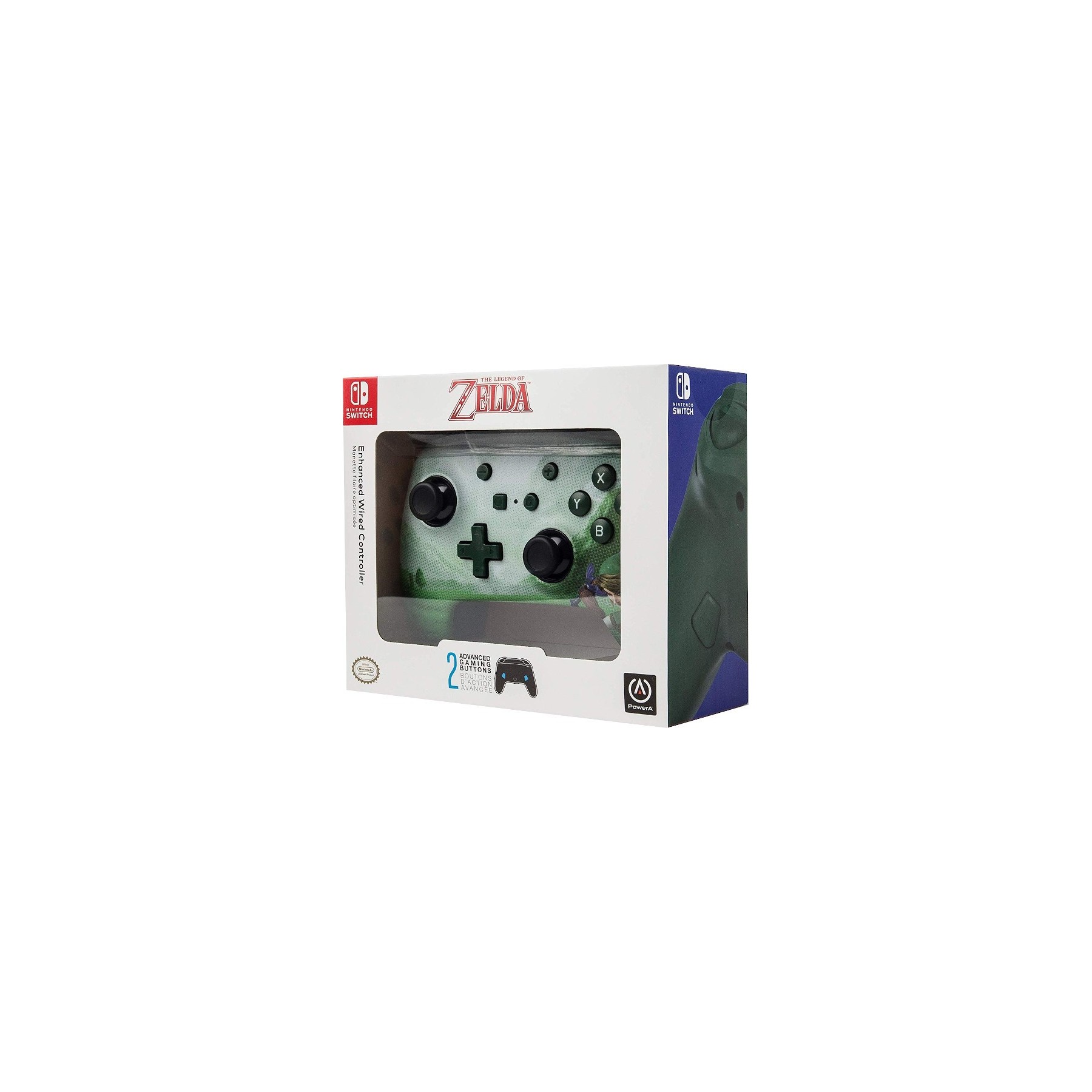 POWER A ENHANCED WIRED CONTROLLER ZELDA HYRULE (VERDE)
