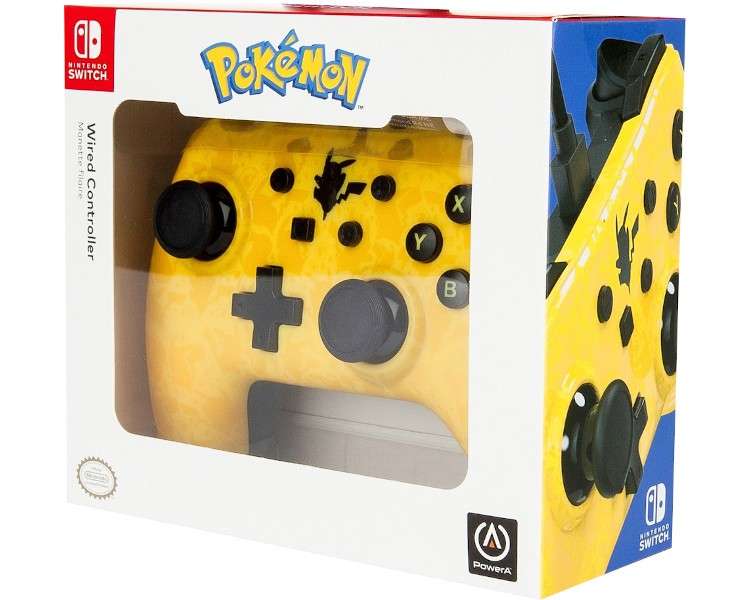 POWER A WIRED CONTROLLER POKEMON PIKACHU SILHOUETTE