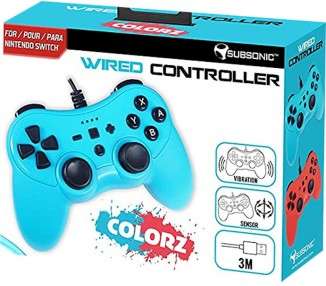 SUBSONIC WIRED CONTROLLER COLORZ NEON BLUE
