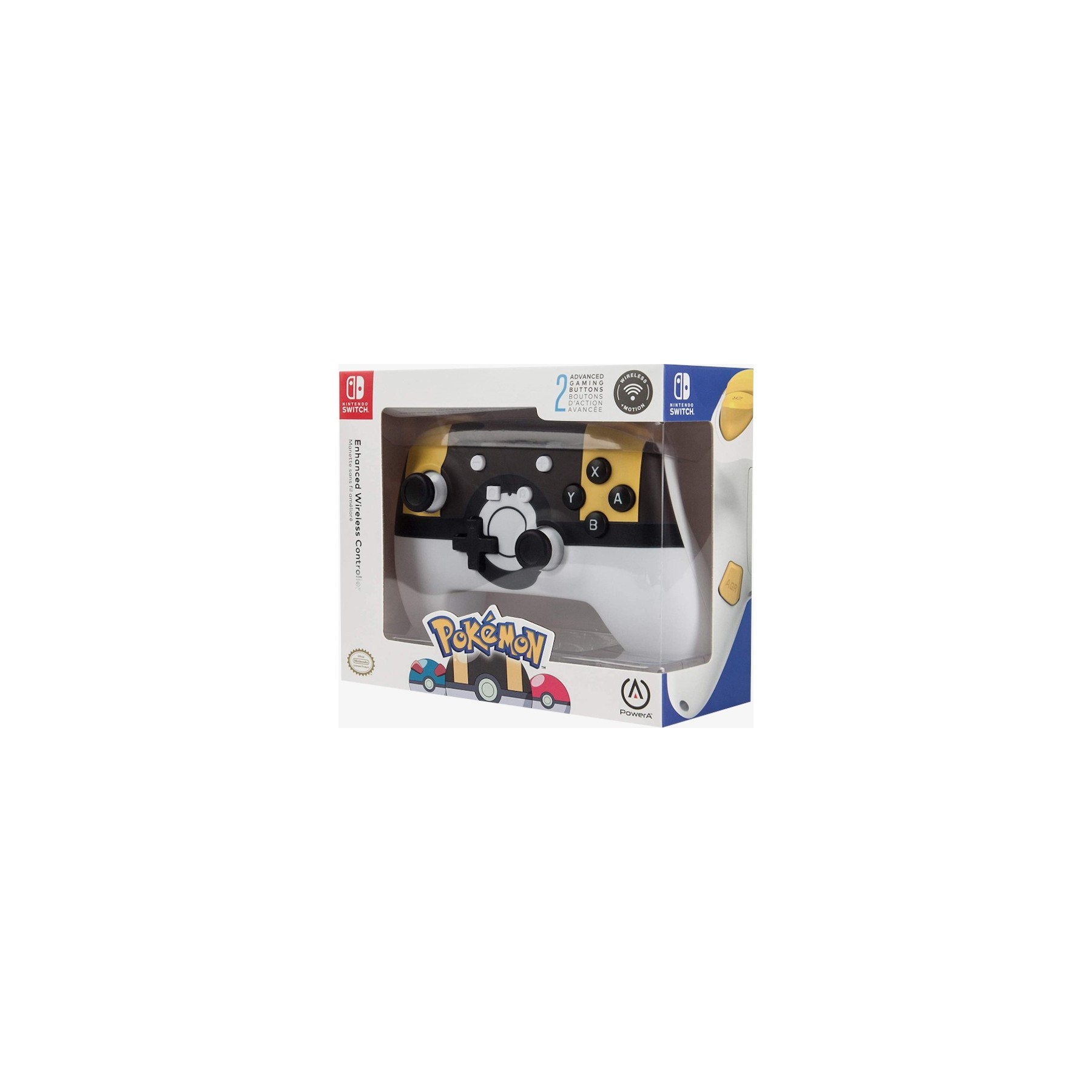 POWER A ENHANCED WIRELESS CONTROLLER  POKEMON ULTRA BALL YELLOW (AMARILLO)