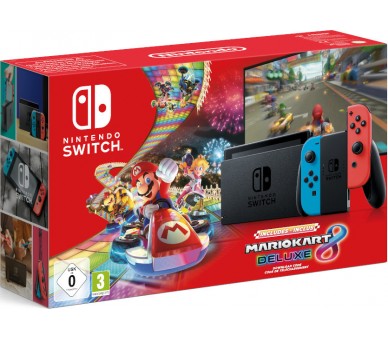 AZUL NEON/ROJO NEON (BLUE/RED) INSIGNIA + MARIO KART 8 DELUXE (CIAB) +3 MESES NINTENDO SHOP (IMP)