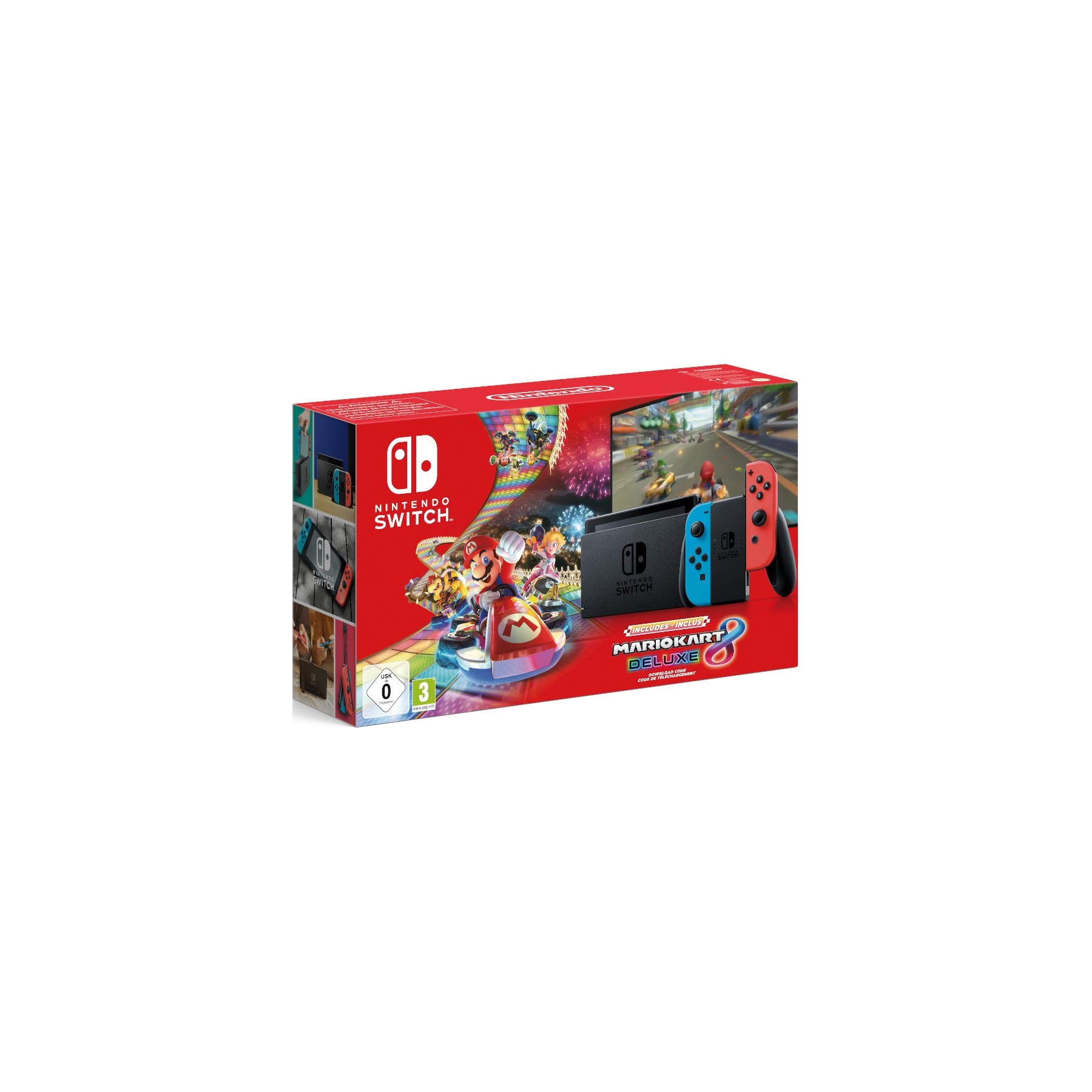 AZUL NEON/ROJO NEON (BLUE/RED) INSIGNIA + MARIO KART 8 DELUXE (CIAB) +3 MESES NINTENDO SHOP (IMP)
