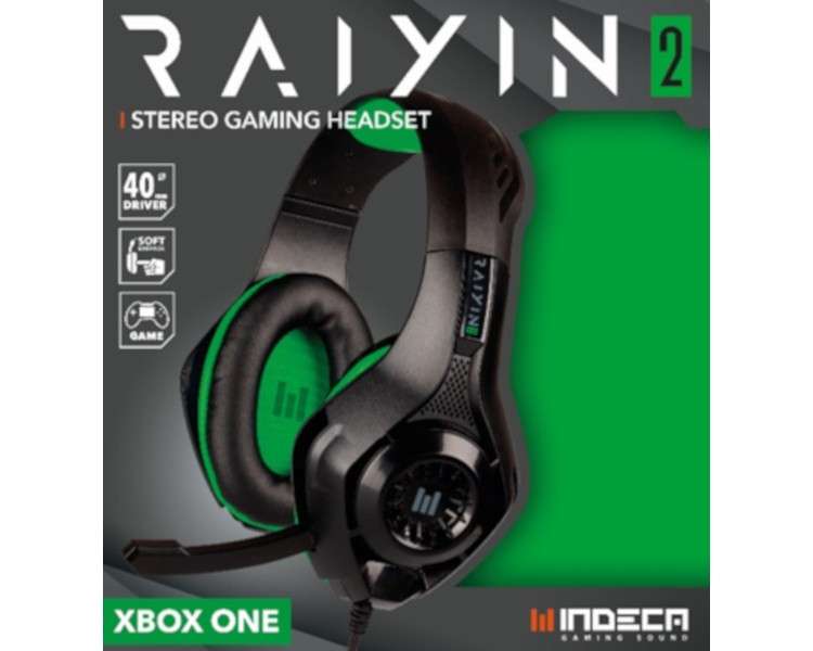 INDECA STEREO GAMING HEADSET RAYIN 2.0 GREEN (VERDE)