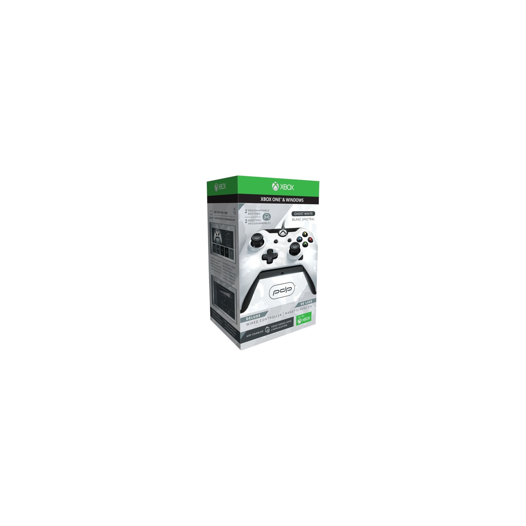 PDP DELUXE WIRED CONTROLLER  GHOST WHITE/BLANCO (XBOX ONE & WINDOWS) OFICIAL