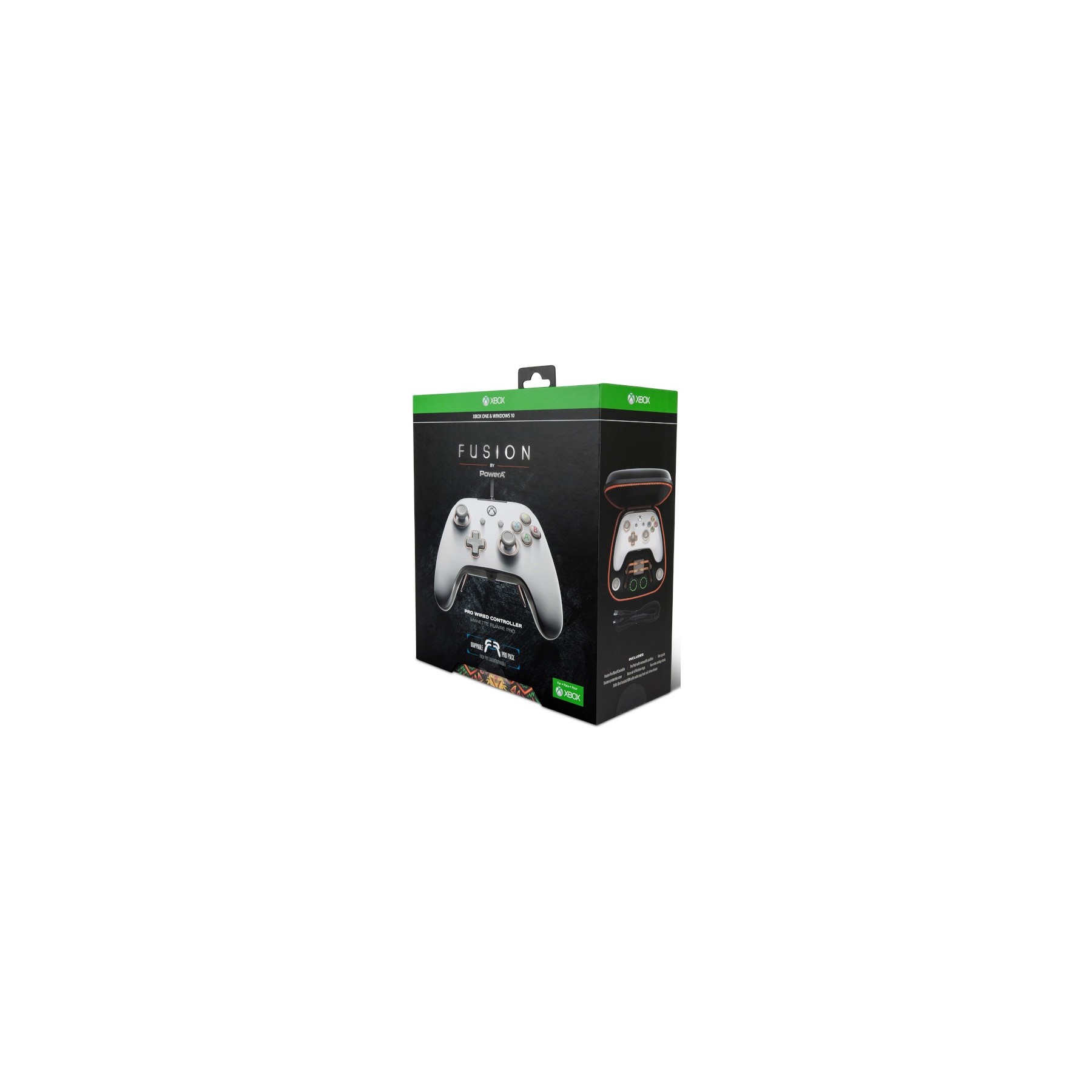POWER A FUSION PRO WIRED CONTROLLER WHITE (4 GATILLOS//BLOQUEO GATILLOS/FRONTAL EXTRAIBLE)