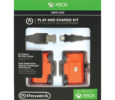 POWER A PLAY AND CHARGE KIT (2 BATERIAS + CABLE DE CARGA)